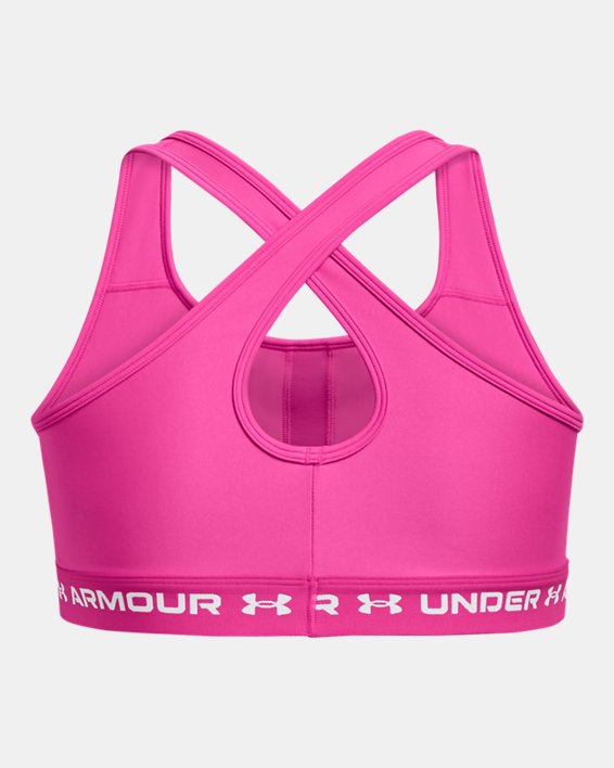 Sujetador deportivo de impacto medio Armour® Mid Crossback para mujer, Pink, pdpMainDesktop image number 5